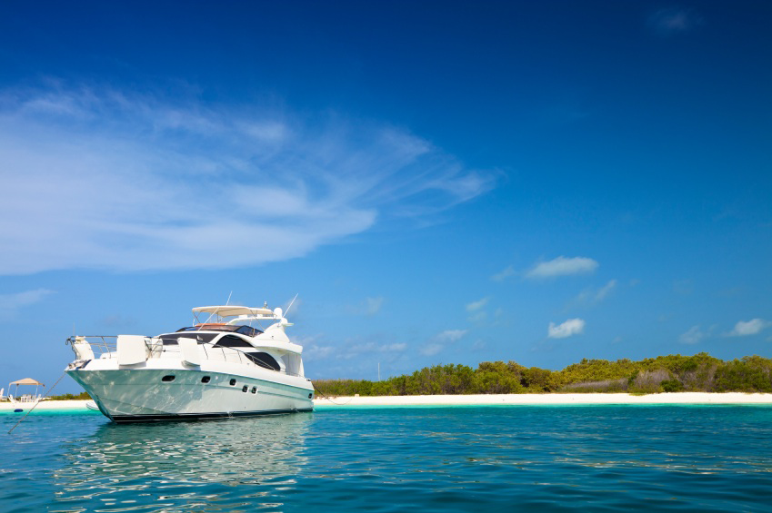 Boat on beautiful water